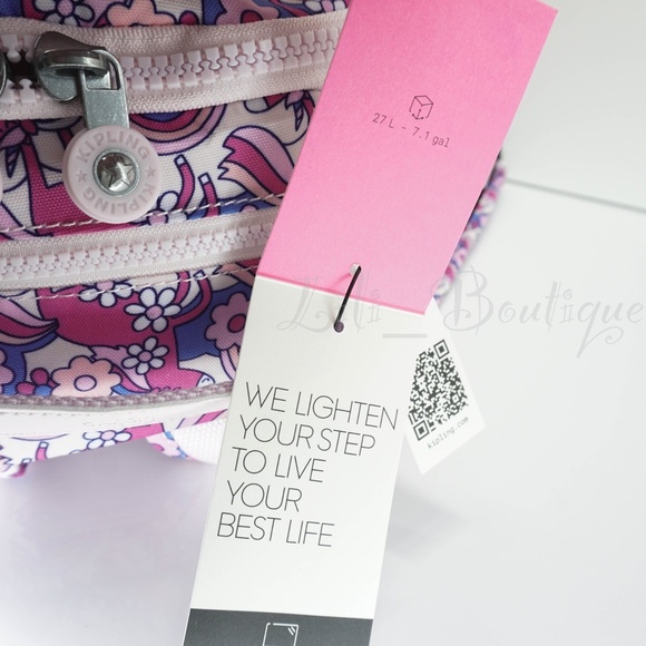 Kipling Seoul Backpack Laptop Travel Bag KI0451 Polyester Mystical Mane NWT $134 - Picture 12 of 13